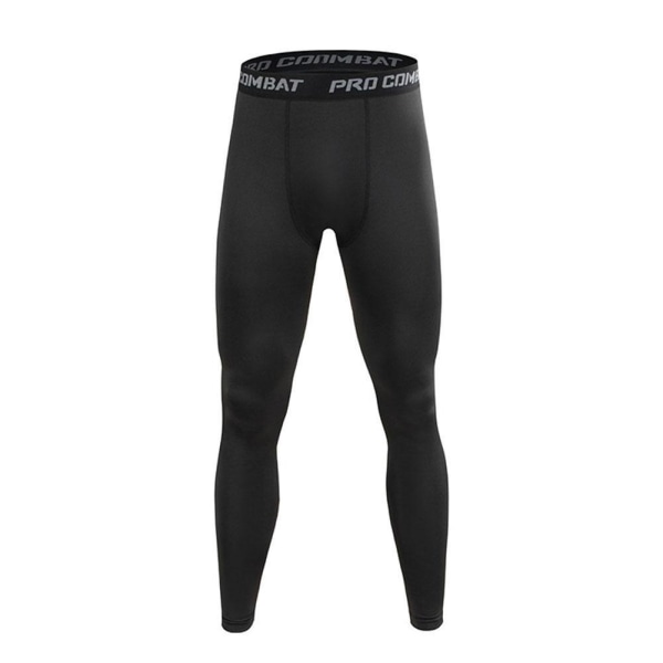 Herr Kompressions Leggings Byxor Tröjor Fitness Baskerball Jog white M