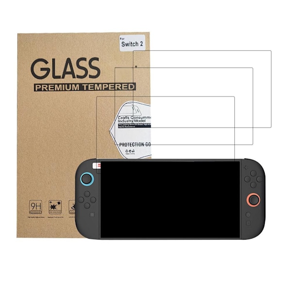 1/2 ST Tempered Glass Skärmskydd för Nintendo för Switch2 Gaming Ny R8 transparentB 2pcs