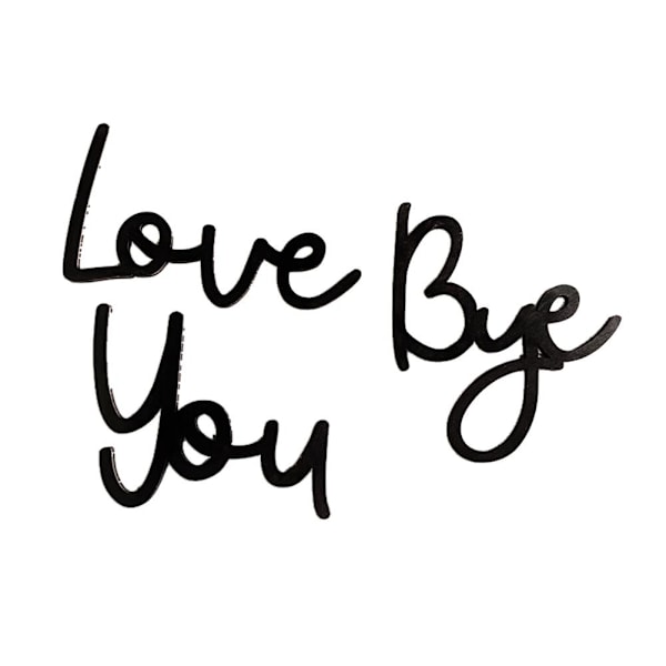 Love You Bye Träskylt Träväggdekoration Alla hjärtans dag Heminredning T5 F3N7 Black One size