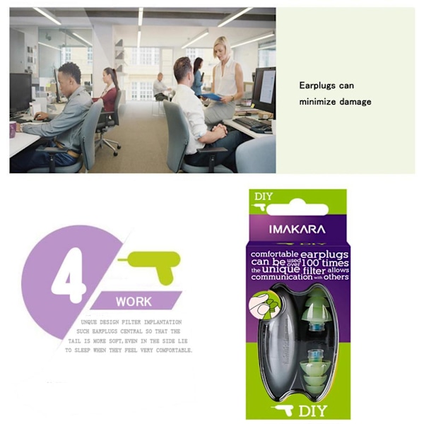 Ljudreducerande Öronproppar för Sömn och Hörselskydd. 2024 P1J9 purple One-size