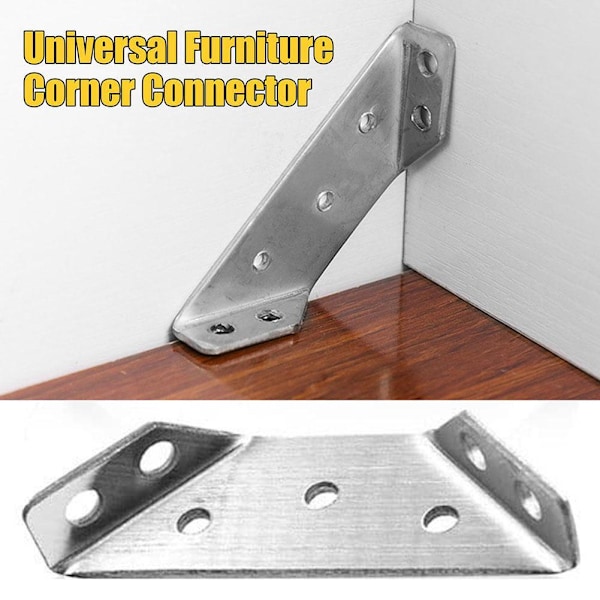 Triangel Fäste Möbelstöd Förtjockad Universal Q4E3 silveryA one-size 8pcs