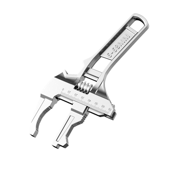 Universell Reparationssats Stor Öppning Rörtång Mutter Nyckel Justerbar Skiftnyckel för Badrum Handverktyg Hemreparation Silvery One size