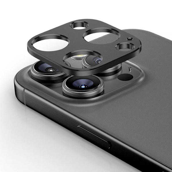 Kameraskydd i metall för iPhone 16 Pro/Pro Max, linsskydd i legering Black for iPhone 16 pro and  pro max