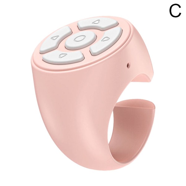 Fingertopps Trådlös Bluetooth Fjärrkontroll, Kreativ Fjärrkontroll Scrollring, Trådlös Kamera Fjärrutlösare, Video Fjärrkontroll App Sida Vänd pink one-size 2pcs