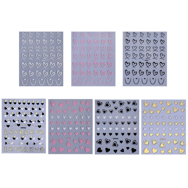 Franska Långa Naglar Kärlek Nagelstickers Kvinnor Romantiska Linjer Sticker Till Nagel Kärlek Ta Bort Konst Lätt J8i7 E 1pcs