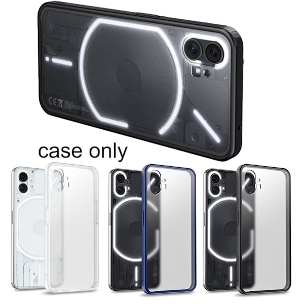 För Nothing Phone 1 Skyddande Stötfångare Skal Matt Mjukt TPU Skal 8E5T Armor R6D6 black for nothing phone 1