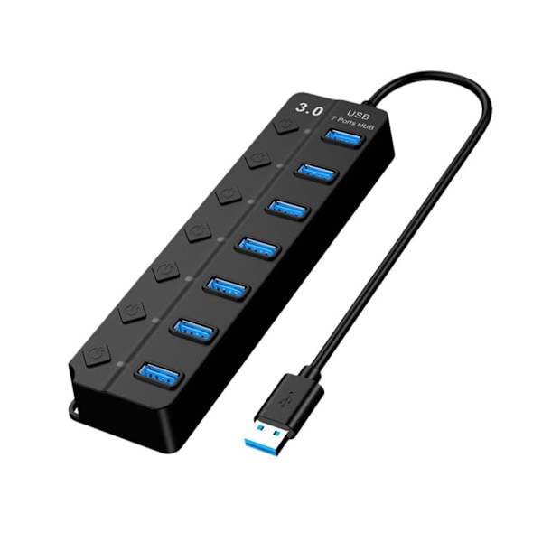 Hub Splitter Extender 7-port Usb3.0 Adapter Höghastighets Splitter Notebook En-till-fyra Extender 3 R1u2