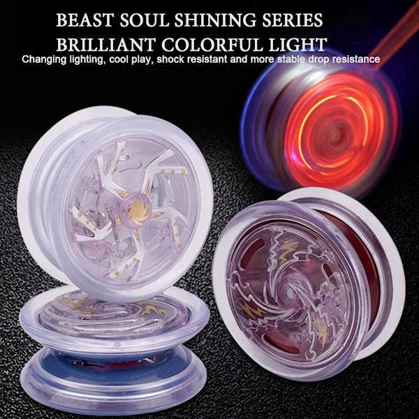 LED Yoyo Leksak Med Lager Och Snurrande Snöre För Professionella Trick Alloy Barn Present blue one-size
