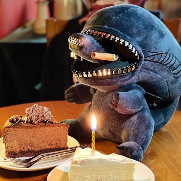 Xenomorph Plyschleksak med dragkedjemun, tecknad plyschdocka, mjukt gosedjur+ 1pc 1pc