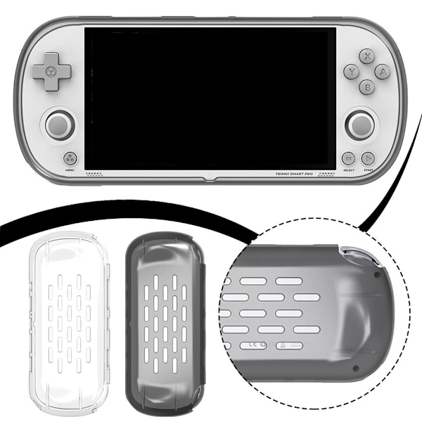 för Chuimi TRIMUI SMART PRO handhållen skyddskåpa spelkonsol skal co P6O1 Transparent one size