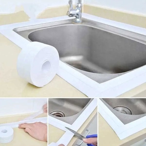 Vattentät Tätningsremsa Anti-mögel Badrum Kök Badkar Dusch Handfat Dörr E5I5 grey one-size