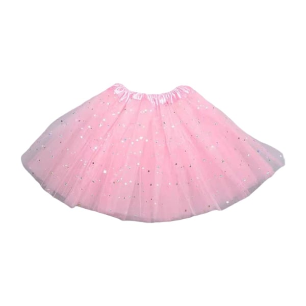 Glitter Barn Mesh Kjol Flickors Dansuppvisning Halv Kjol M5Y7 Kropp L4L5 Pink 1pcs