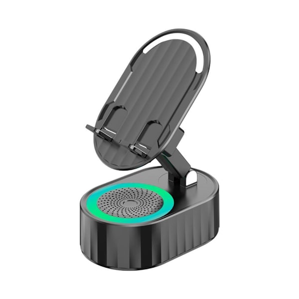 3-i-1 Telefonhållare Induktiv Bluetooth-högtalare Hållare 360° Roterande Vikbar K7R6 White 1set