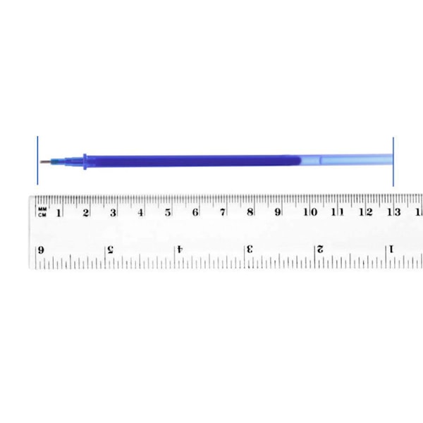Radera 0,5 mm gelpenna blå/svart bläckpåfyllningsset brevpapper black bullet