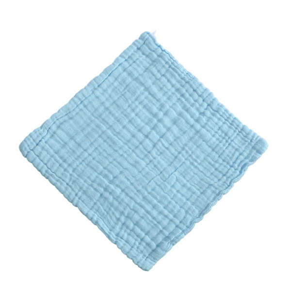 1 st Baby Muslin Spädbarn Gasväv Fyrkantig Mjuk Bad Tvätt Haklappar Gåva~ Tyg B7U0 Blue 1pcs