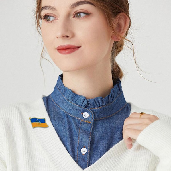 Ukraina Flagga Slagstift, Ukrainsk & Engelsk Vänskap NÅL NY style3 One size