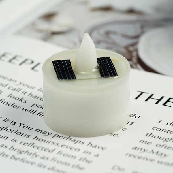 NYA 1/5/10x Solar LED Värmeljus Solcellsljus Trädgård Inom-/Utomhus❃ Warm white One-size 10pcs