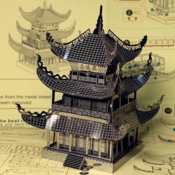 3D Metall Pussel Yueyang Torn Modell Kit DIY Montera A5 Pussel F5A3 Hot Z9R4