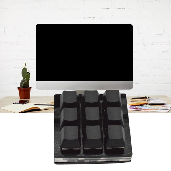 9-knapps Makro Multifunktionell Knappsats Portabelt Mekaniskt Tangentbord För Gaming G0F6 2021 W5P1 S2D3