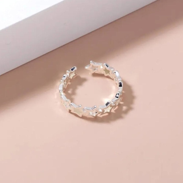 Lysande stjärnringar för par med genombruten design ,σ к{ σв κь д{ бθ {ф т^ ]δ ю _η Blue One size