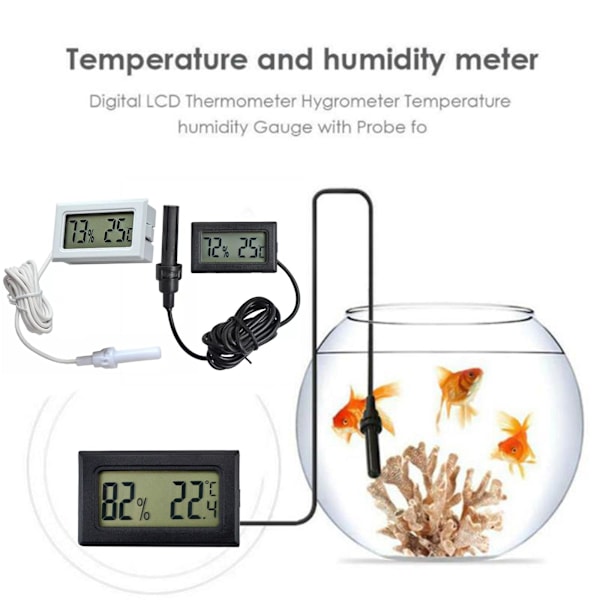 Mini Termo Hygrometer Hygrometer Termometer Luftfuktighet X7V7 Y1U9 white One-size