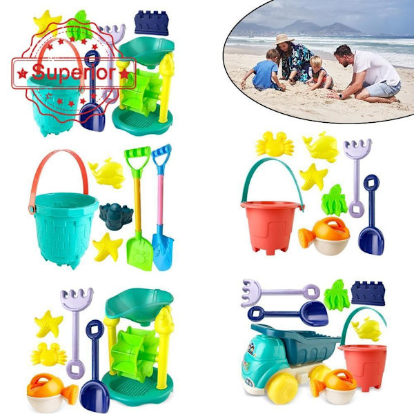 Strandleksaker för barn Hög kvalitet Säker Hållbar Sommar Vattenleksaker Leka Gräva Sand S6i5 C 8PCS 1set
