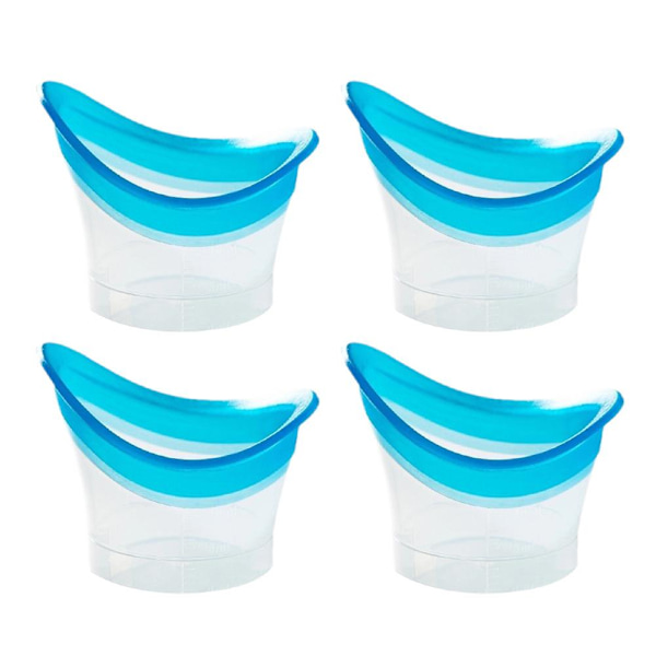 4st Ögonbadskopp Silikon Återanvändbar Mjuk Ögonbadskopp Kopp] Tvätta Öga blue One-size