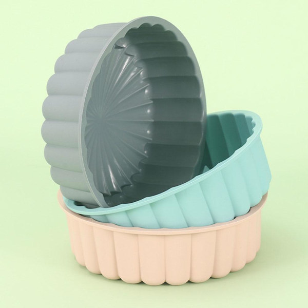 8\" Silikon Rund Kakform Non-stick Bakplåt Form Bakverk DIY -NY I6Y0 blue 8inch