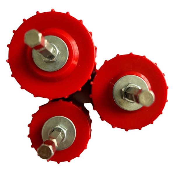3-delars Set Kopparrörsrengörare 1/2\" 3/4\" 1\", Metallrörsrengöringsborste för Borrmaskin med Utbytbara Borstar, Kopparrörsbrotsch VVS-verktyg 3pcs 1set