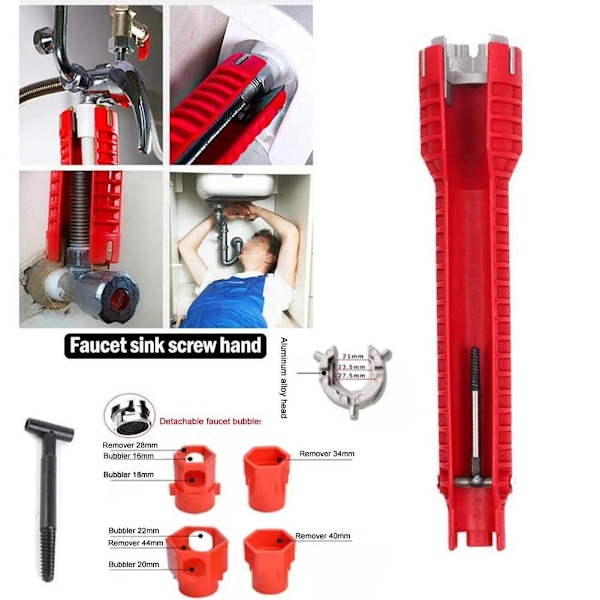 ·Diskbänk Multifunktionell Kran Nyckel Installera Kran Sp 14 Verktyg i1 Varm M3 Y X7L4
