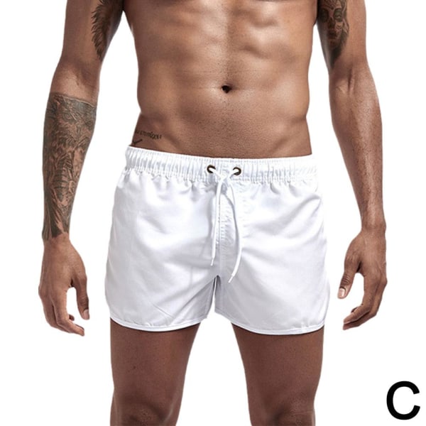 Badshorts för män Sommarbadkläder Man Baddräkt Surfbräda Man C white XXL