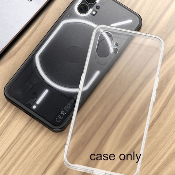 För Nothing Phone 1 Skyddande Stötfångare Skal Matt Mjukt TPU Skal 8E5T Armor R6D6 black for nothing phone 1