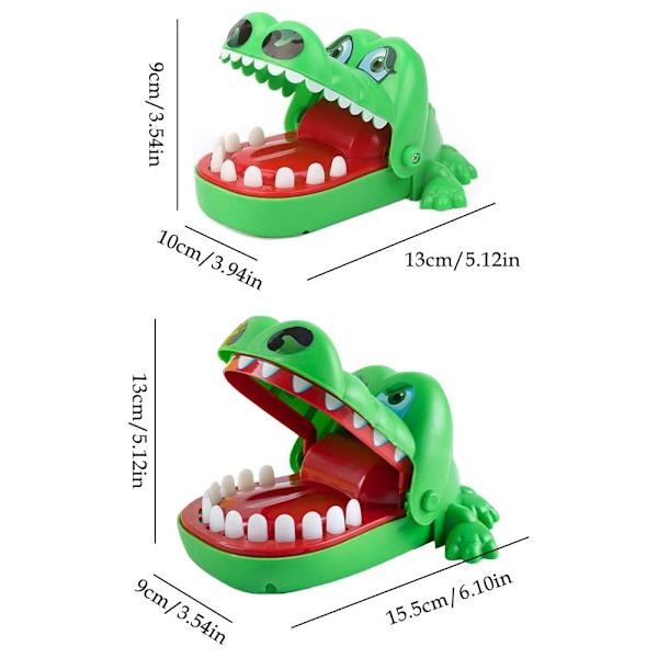 Klassisk Krokodil Bärbar Leksak Mun Tandläkare Bita Finger För Familj Barn FAAU- crocodileB L 15.5cm