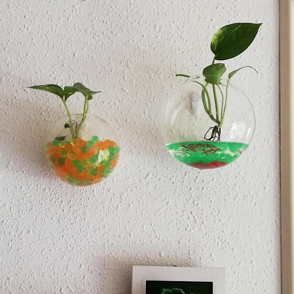 Kreativ Vägg Glas Vas Vägghängande Akvarium Hängande Vas Vardagsrum Väggdekoration H0u5 TransparentB 12cm