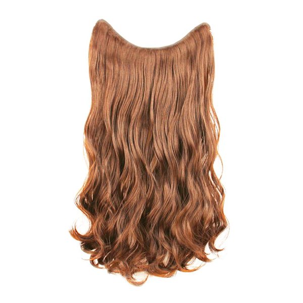 Lång lockig och vågig peruk för damer^ light brown 60CM