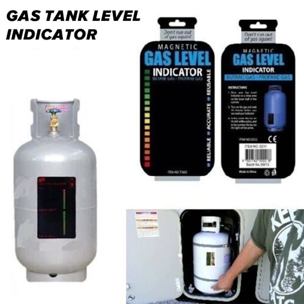 Magnetisk Gasflasknivåindikator, Gasbehållarnivåindikator Magnetisk Mätare Flaska, Indikator Mätare Husbil Rese Grill