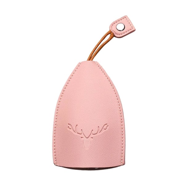PU Läder Utdragbar Söt Stor Kapacitet Bilnyckelfodral AU Nyckelring Crea Ny O9 Pink One-size