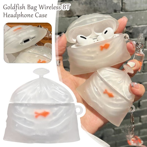 Guldfisk Väska Hörlursfodral Skyddsfodral för AirPods 1 2 3 4 Pro 2nd ✨p AirPods 4 1pcs