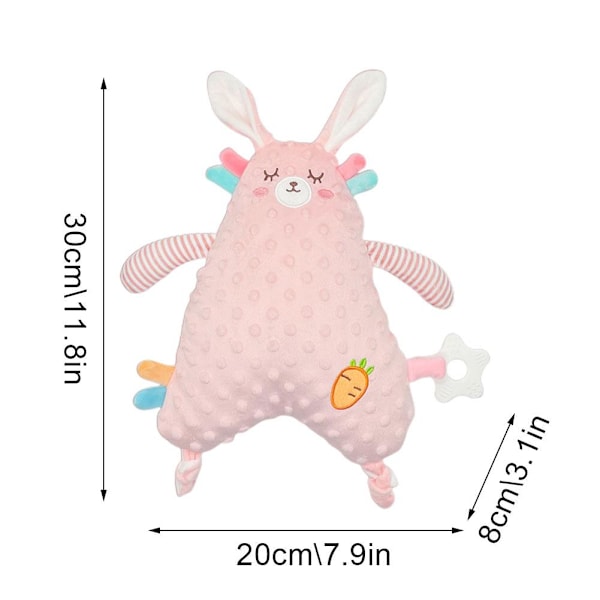 Tecknad Lejon Kanin Plysch Snuttefilt Leksak Sovhandduk Gosedjur Pojkleksaker Plyschdjur Barn Docka T0w5 rabbit 30*20*8cm