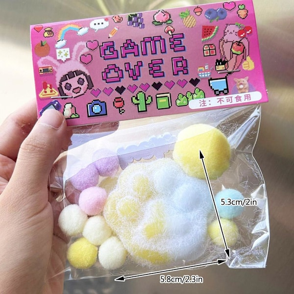 Fidget Leksak Kawaii Plysch Katt Tass Transparent Kub Stress O2 Leksak Lindring I2J3 A9H7 A one-size