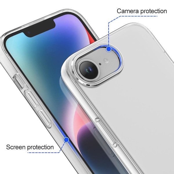 Stöttåligt TPU Transparent Telefonfodral för iPhone 16e - Snabb leverans