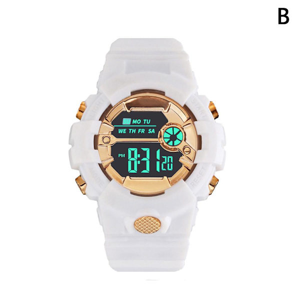 Fashion Electric Sports Watch Watch för barn S White One size