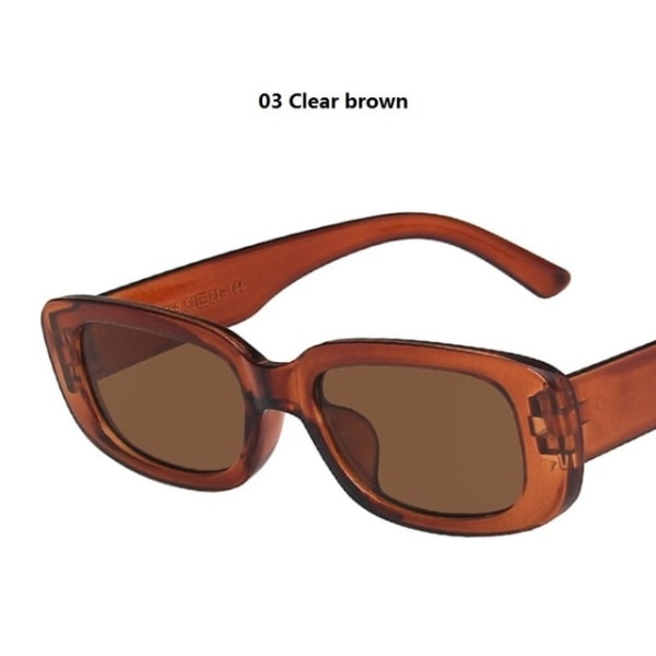 Små rektangulära solglasögon Dam Oval Vintage Brand 03 Clear brown 4115 |  03 Clear brown | Fyndiq