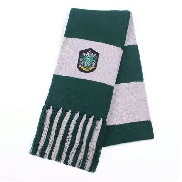 Harry Potter Slytherin House Stickad Halsduk för Vuxna och Barn Slytherin
