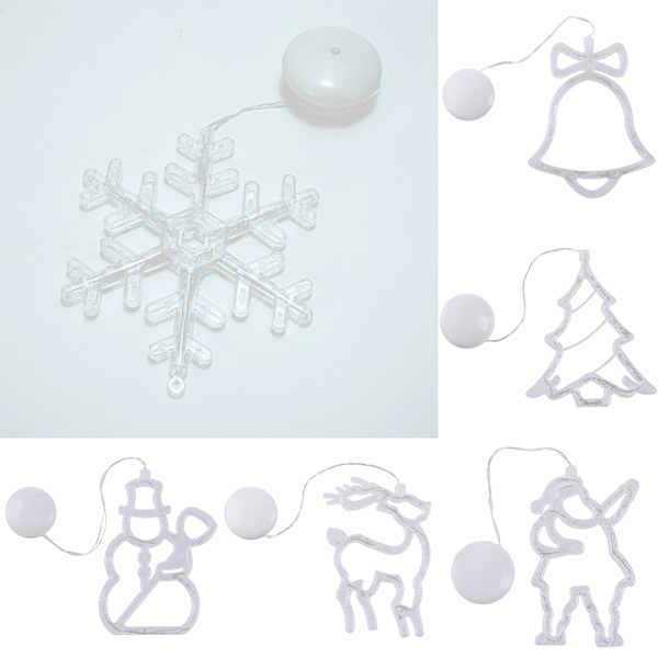 1 st julgransljus för fönsterdekoration, sugkopp, hängande ljusslinga A
