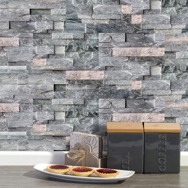 3D mosaik kakel tegel klistermärken kök badrum väggdekoration 18-PACK 20*10cm