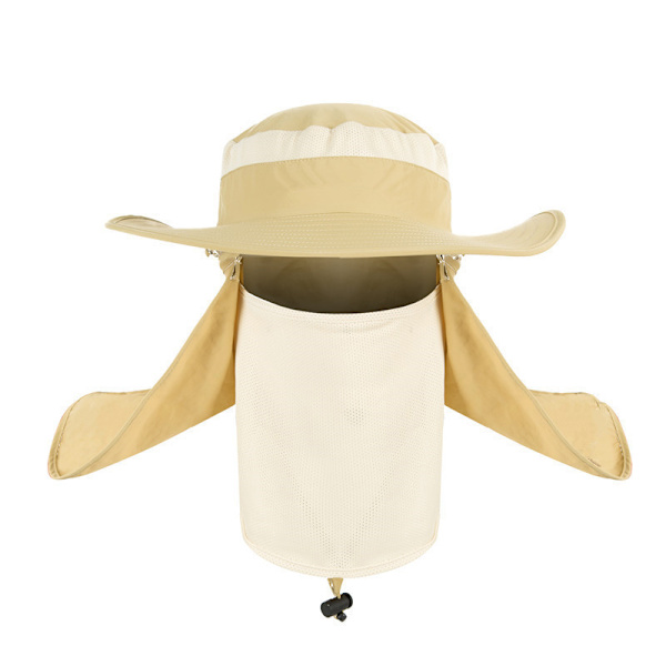 Mesh Fishmen hatte med bred skygge og klap til mænd og kvinder med maske Light gray