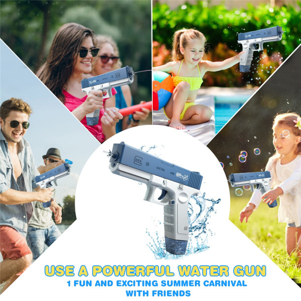 Elektrisk vattenleksak Automatisk vattenleksak för pojkar och flickor för utomhusaktiviteter i poolen Pink clip version