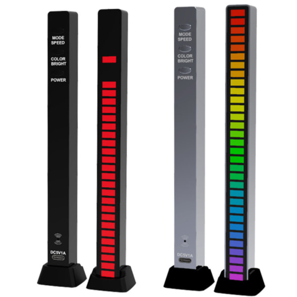 RGB-ljud Ambient Light Colorful Music LED Atmosphere Light Bar silver