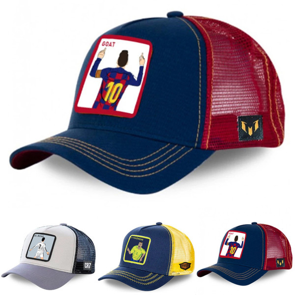 Cristiano Ronaldo Messi Mesh Baseball Cap för Kvinnor och Män Sommar Trucker Justerbar Messi